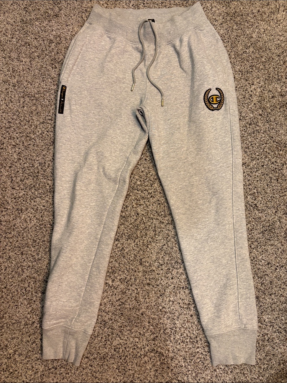 Champion Light Gray Logo Jogger Sweatpants